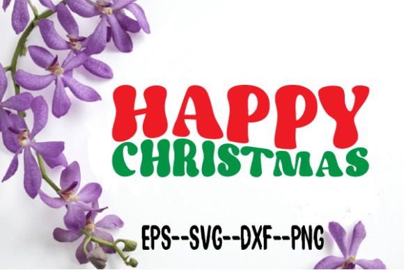 Review: HAPPY CHRISTMAS Retro Wavy Svg for Embroidery