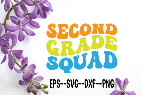 Reviewing Second Grade Squad New Wavy Retro Svg